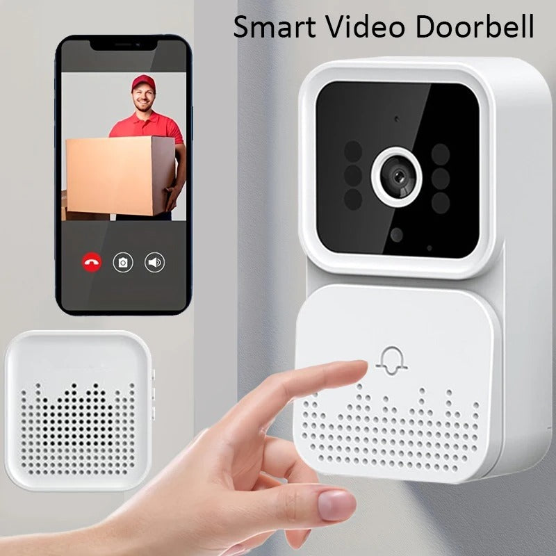 HD Video Doorbell Camera with WiFi Wireless, Night Vision & Two-Way Intercom