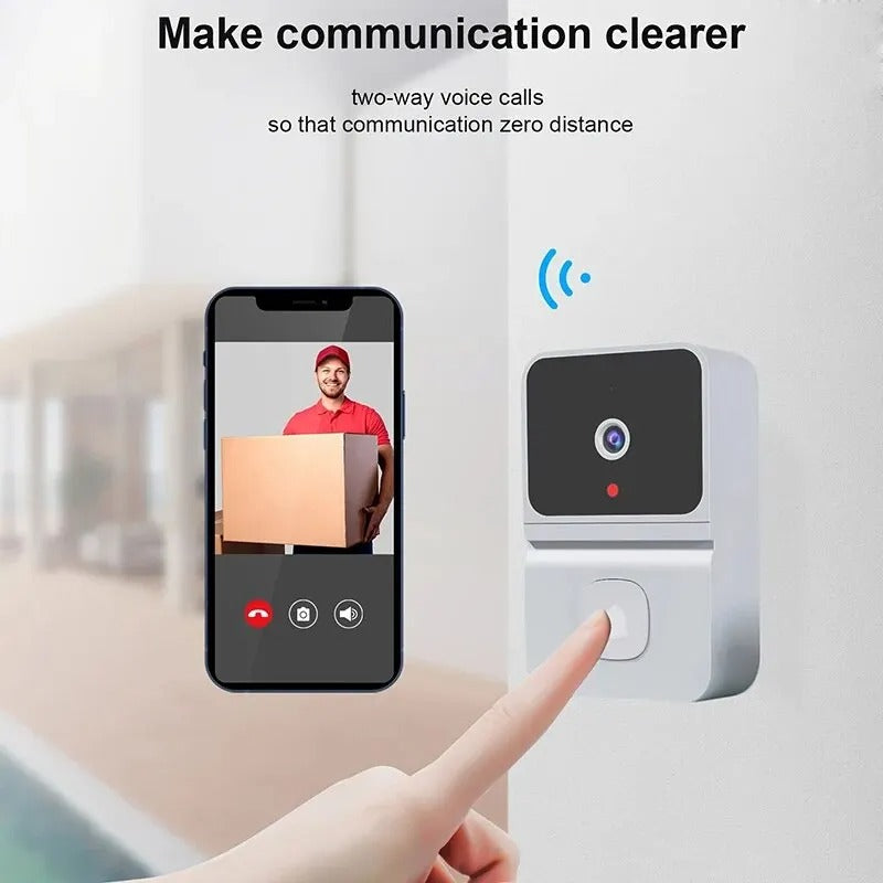 HD Video Doorbell Camera with WiFi Wireless, Night Vision & Two-Way Intercom